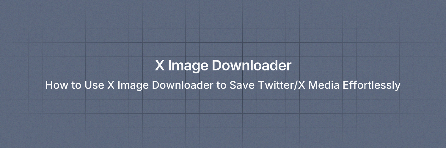 X Image Downloader - Save Twitter Media Effortlessly